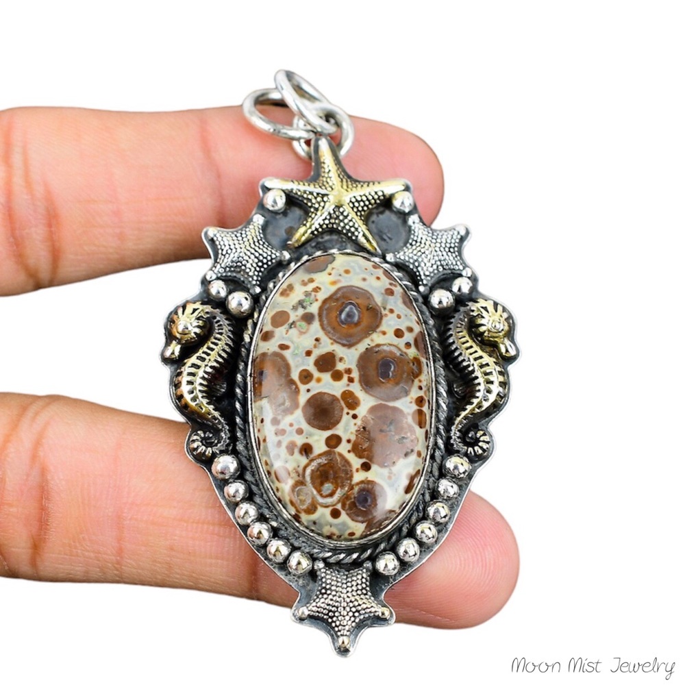 Asteroid Jasper starfish pendant